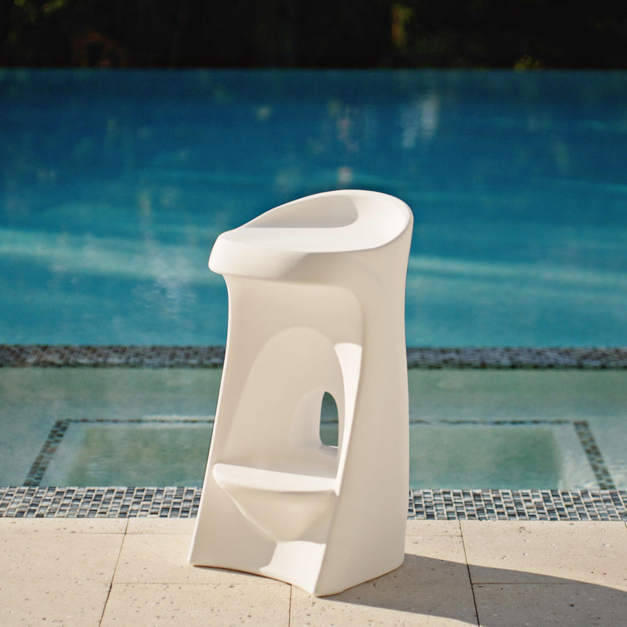 In-Pool Stool Step2, Waterproof Outdoor/Indoor Patio Furniture, Bar Stool, Pool Lounge Chair, Made of Durable Resin, Weighted, White