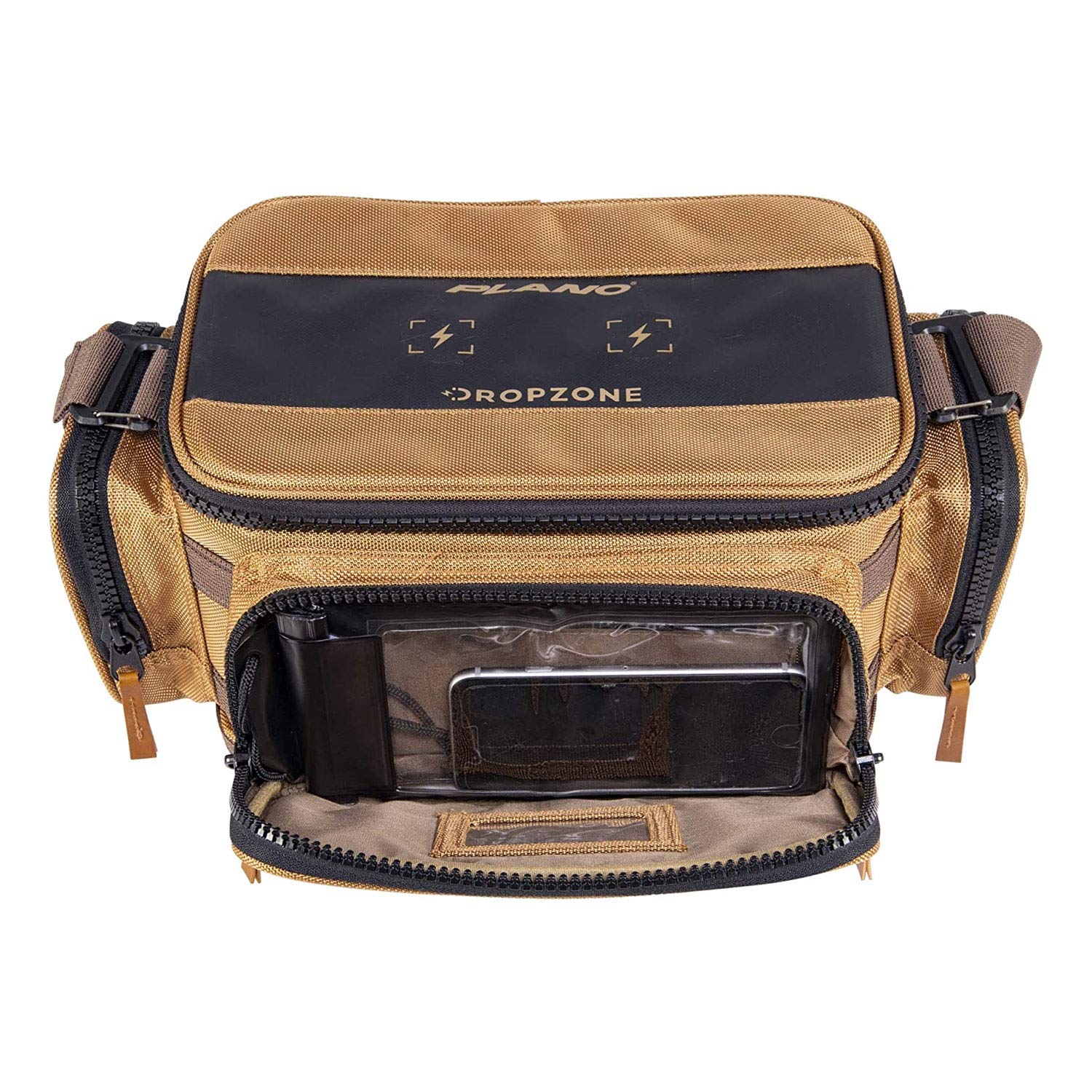 3500 Plano Guide Series Tackle Bag, Beige, Includes 5 3500 Stowaway Organization Boxes, Premium Soft Fishing Tackle Storage, Waterproof & Non-Skid Base