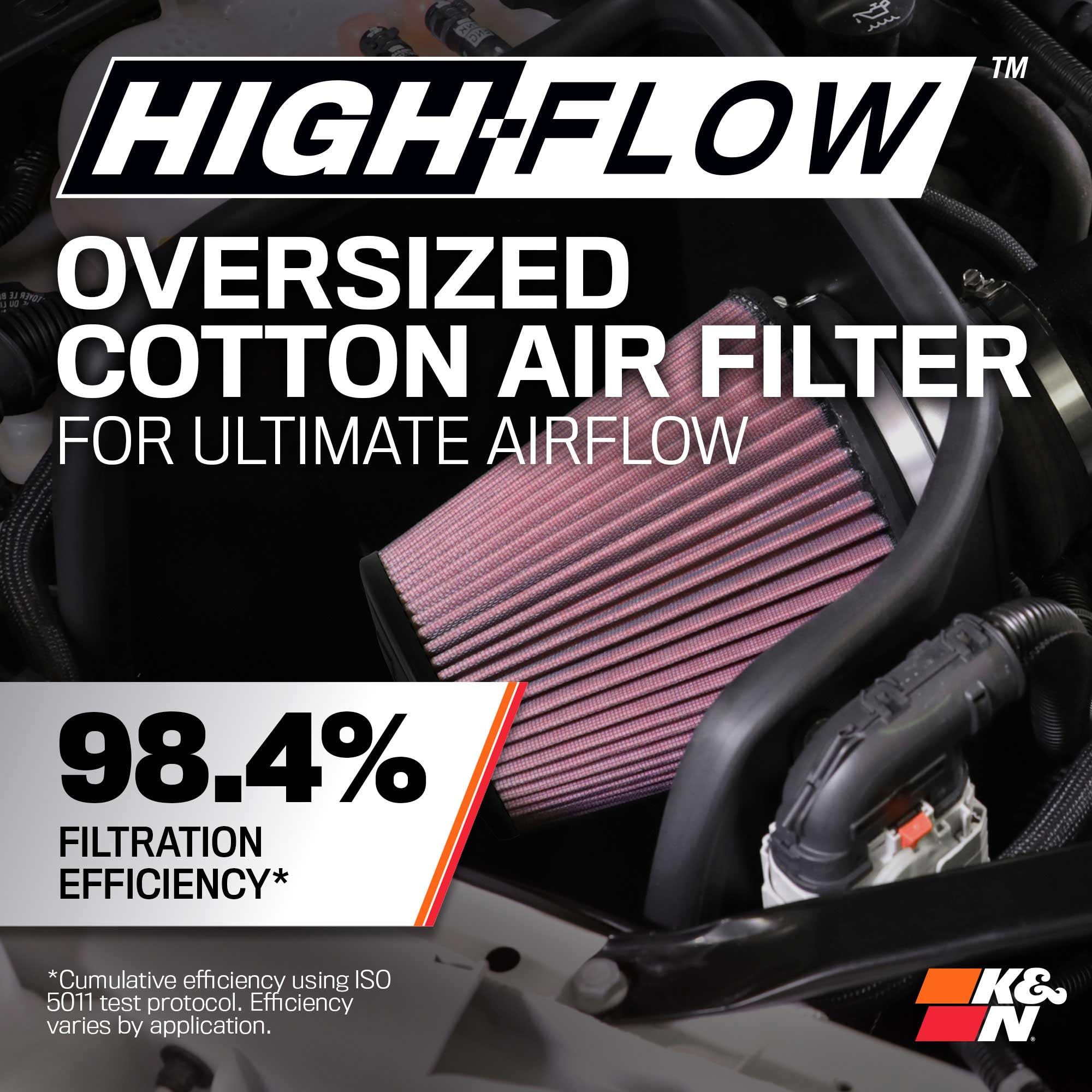 K&N Cold Air Intake System: High-Flow Air Filter, Towing & Increase Performance: Compatible with 2005-2007 Chevy/GMC/Cadillac: Silverado, Suburban, Tahoe, Sierra, Yukon, Escalade, Avalanche, 57-3050