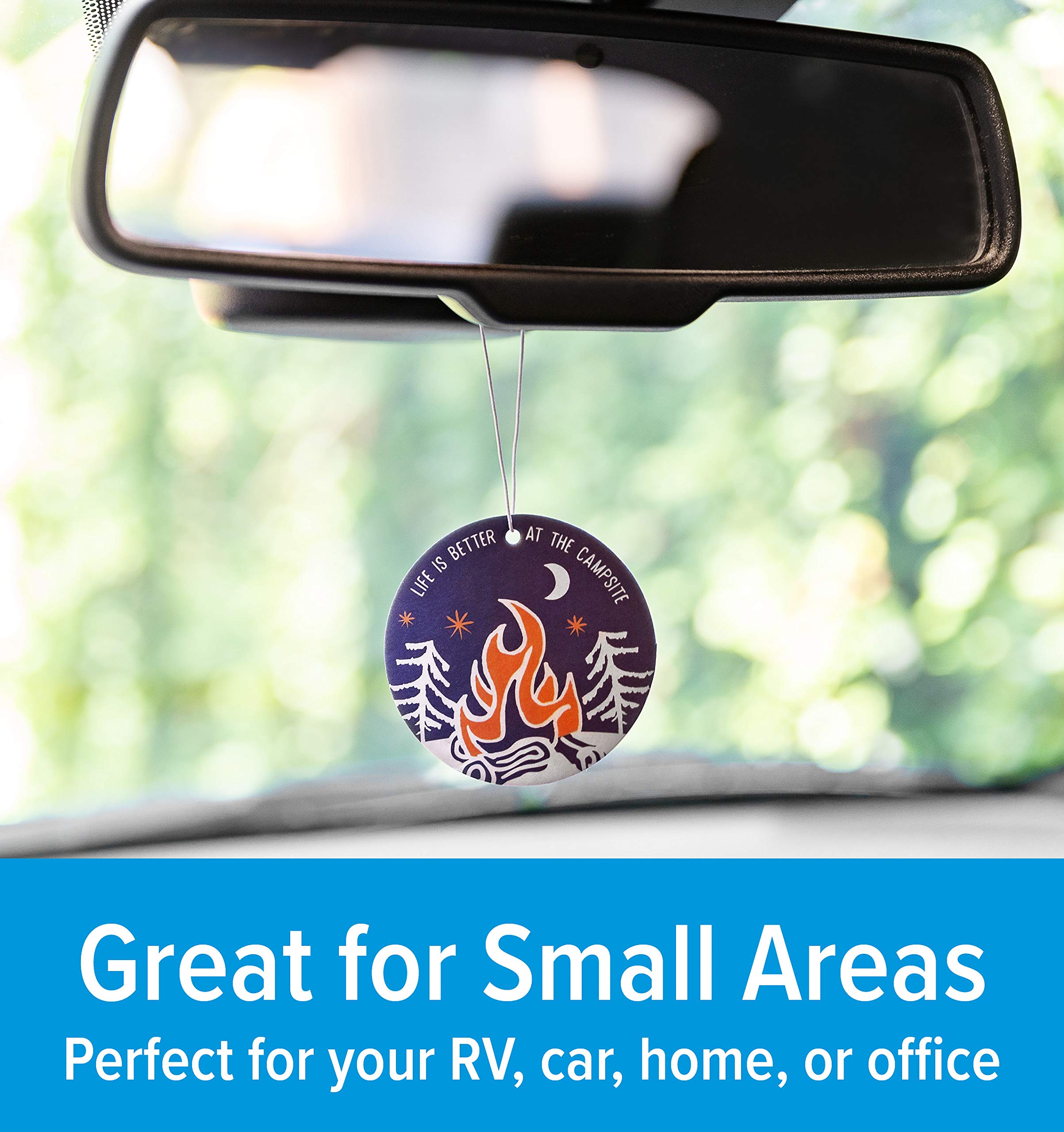 Camco Air Freshener Life is Better at the Campsite - Provides a Long-Lasting Scent - Perfect for Small Spaces - Under the Stars Scent (53365)