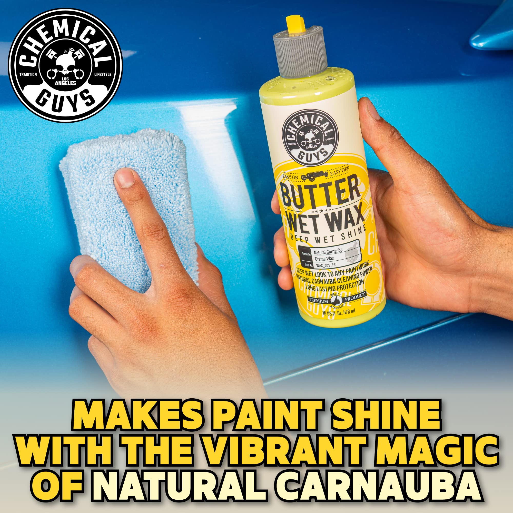 Chemical Guys Butter Wet Wax WAC_201, Deep Wet Shine for Cars, Trucks, SUVs, RVs & More, 128 fl oz (1 Gallon) Banana Scent