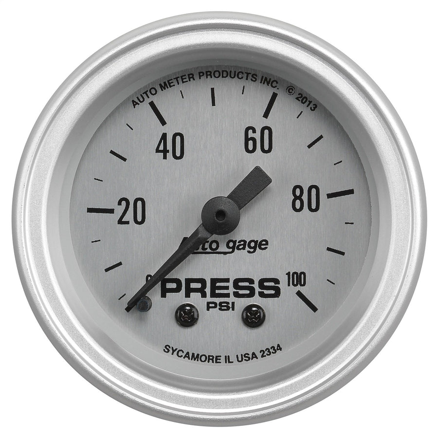 Auto Meter 2-1/16" Silver 0-100 PSI Oil Pressure Gauge with Panel (2334