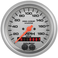 Speedometer AutoMeter 200639-33, 3 3/8", 200Mph, GPS, Marine Silver