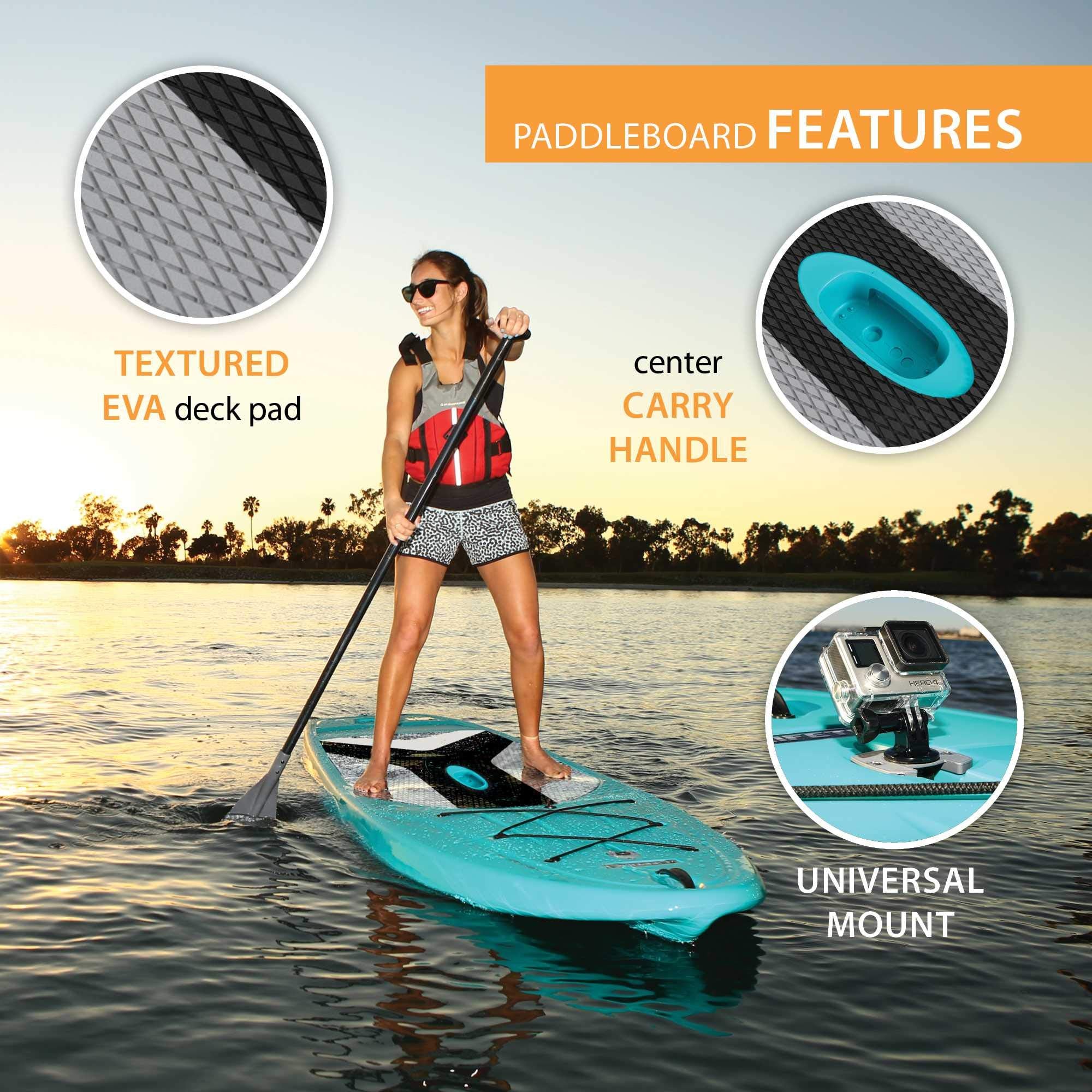 Hardshell Lifetime Horizon 100 Stand-Up Paddleboard (Paddle Included), Teal