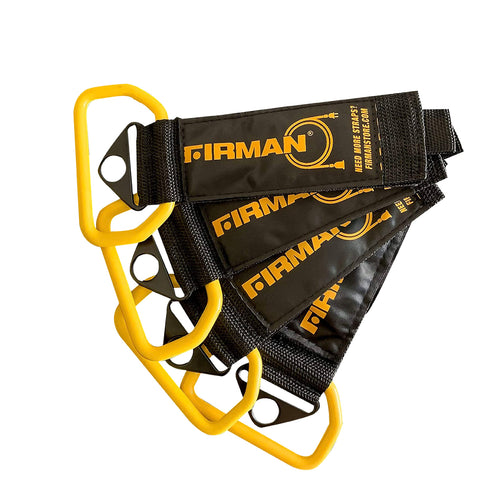 Heavy-Duty Firman Storage Strap with Handle, Cord Organizer with Hook and Loop, Made of Vinyl, Easy-to-Carry, 2" x 6"