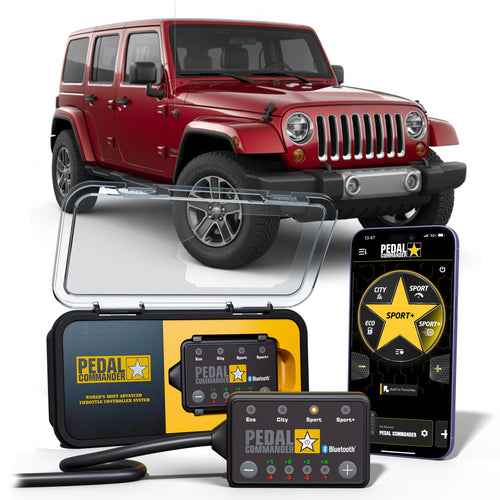 Throttle Response Controller PEDAL COMMANDER for Jeep Wrangler JK 2006-2018 - Plug-and-Play Upgrade, App Control, Throttle Controller Off-Road Performance Mods Jeep Wrangler Accessories