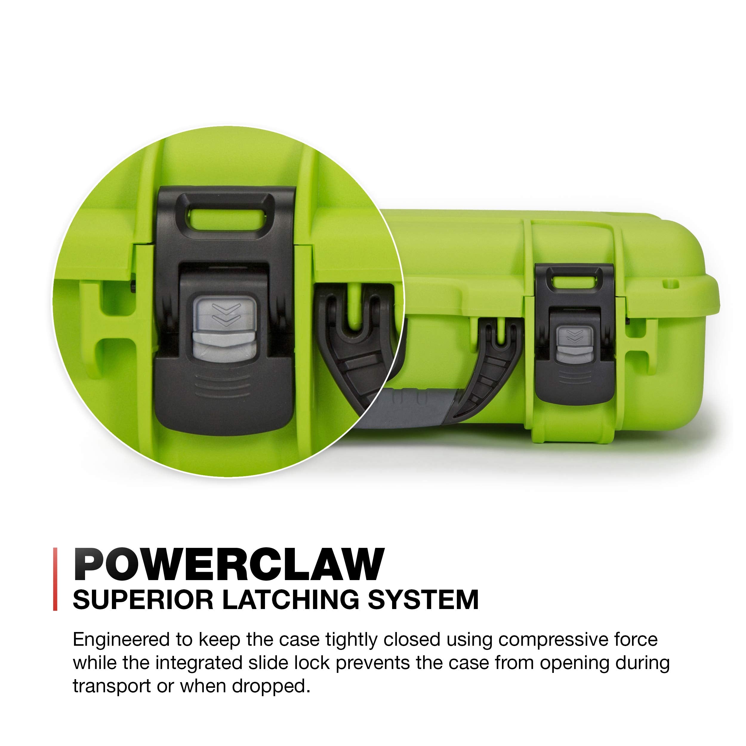 Waterproof Nanuk 910 Carry-on Hard Case with Foam Insert for DJI Mavic Mini 2 Fly More - Lime
