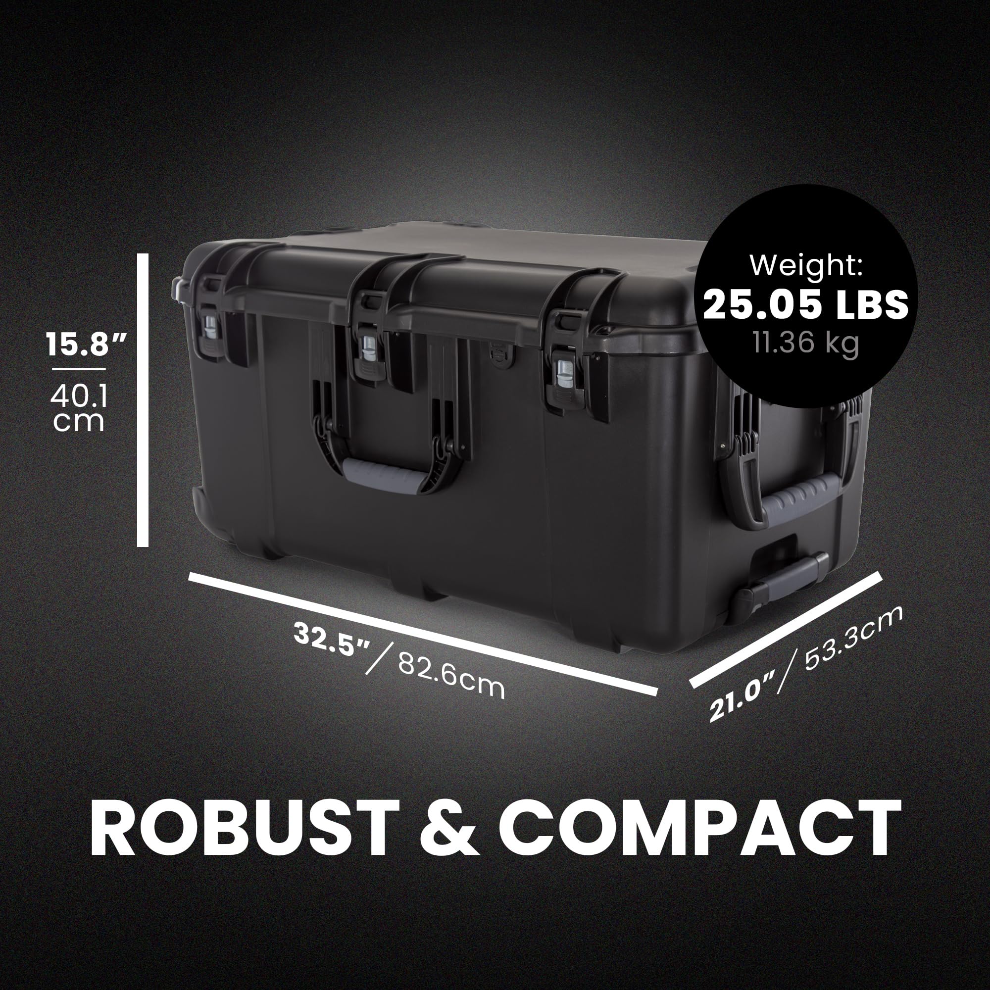 Pro Photo Kit NANUK 965 - Waterproof Travel Camera Hard Case with Padded Dividers and Wheels, 32.5” x 21” x 15.8”, Dustproof and Impact-Resistant, Ideal for Heavy Loads - Black