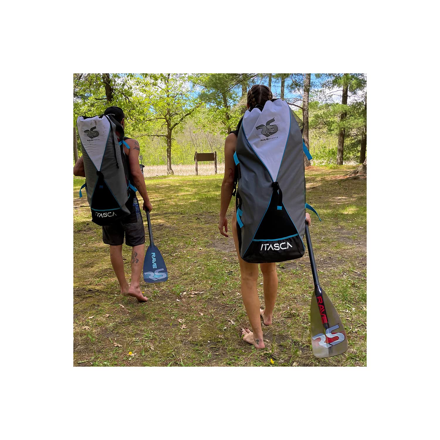 Rave Sports Adjustable SUP Paddle – Lightweight Oar for Stand Up Paddleboard, Floats and No Twist Handle Lock, Tempo Style