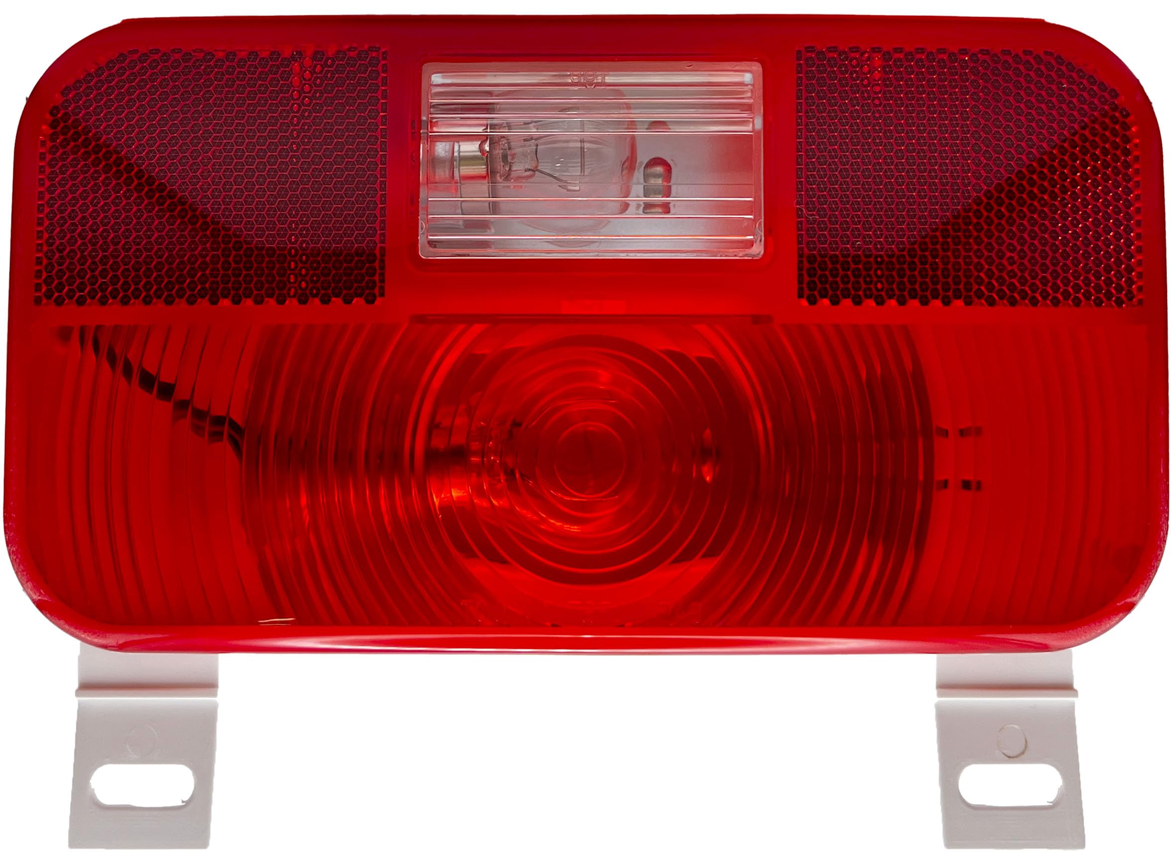 Incandescent Rectangular License Light & Bracket & Back-Up RV Designer L971 with Reflex, Stop/Turn/Tail, RV w/Reflex, 8.5625″X4.625″