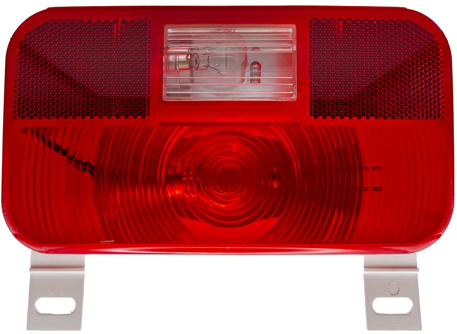 Incandescent Rectangular License Light & Bracket & Back-Up RV Designer L971 with Reflex, Stop/Turn/Tail, RV w/Reflex, 8.5625″X4.625″