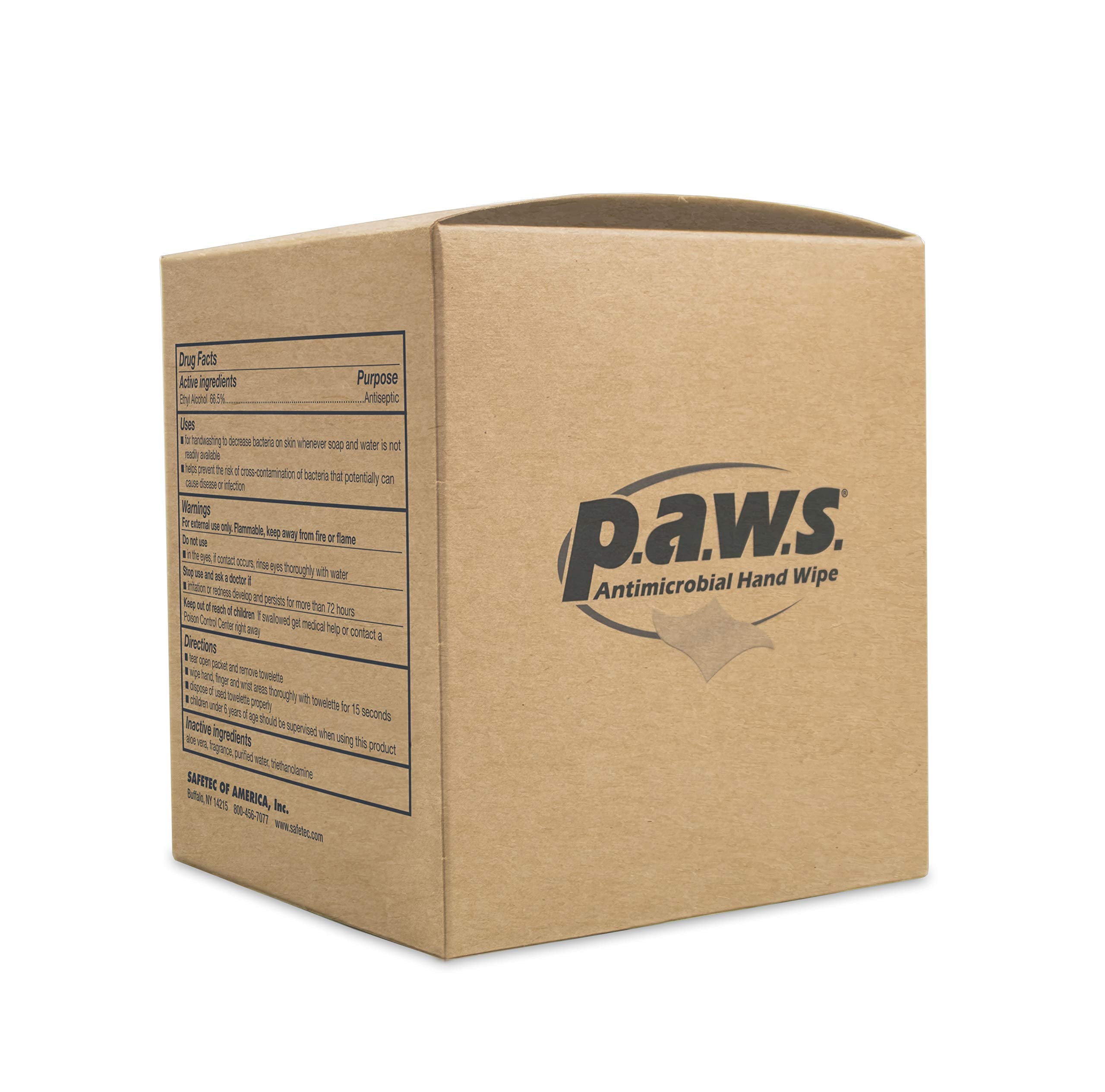 Hand Wipes Safetec Paws, 100 ct. (Individuals) Box (10 Boxes/case)