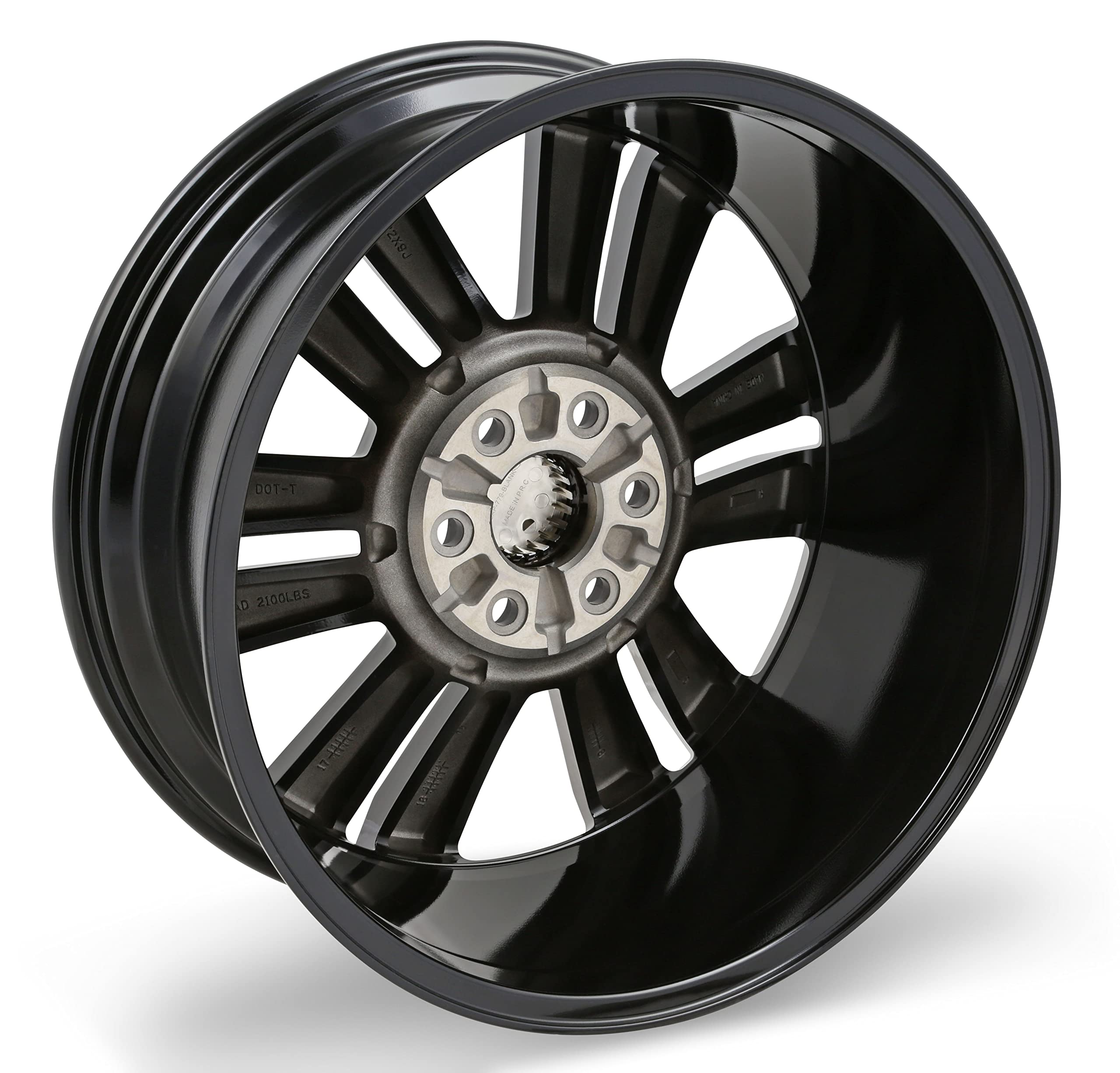 587 Series REV Wheels 587MB-2298328 - 22x9-6.1 bs - 6x5.5/6x139.7 -Black/Machine Lip