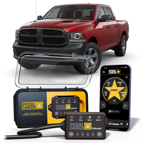 Throttle Response Controller PEDAL COMMANDER for Ram Truck 2007-2018 Dodge Gas & Diesel (Not Compatible w/ 2011-2014 HO) - Plug-and-Play Throttle Controller, App Control, Ram Accessories
