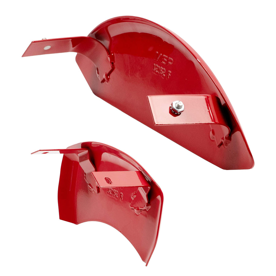 Brake Caliper Covers for 2011-2023 Dodge Challenger & 2011-2023 Dodge Charger - MGP Caliper Covers (Requires Dual Piston Front Caliper) Front and Rear Set - Engraved R/T Truck Logo (Red)