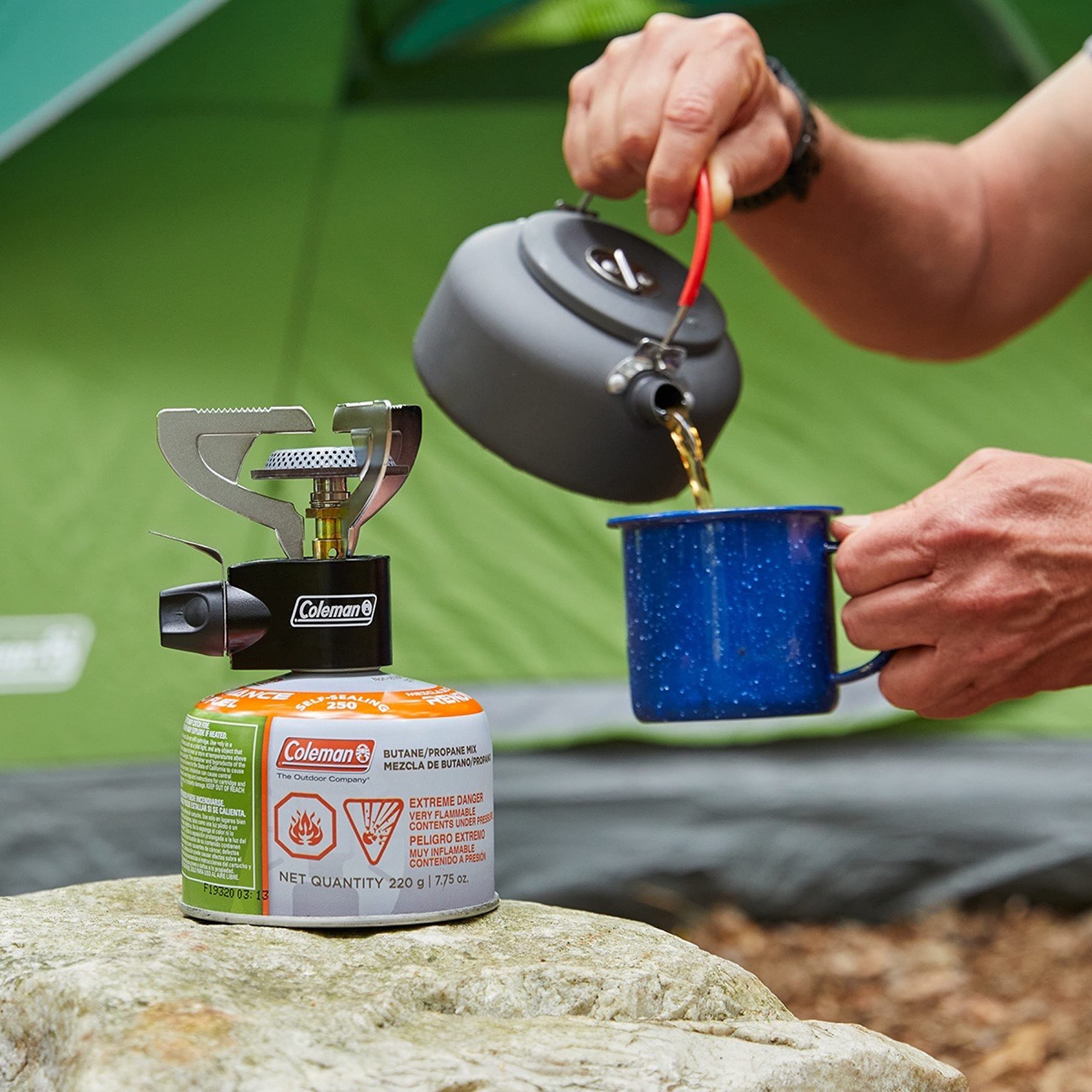 Coleman 1-Burner Classic Portable Backpacking Stove, Lightweight Camp Stove with Adjustable Burner, PerfectFlow Pressure Control, Ten Thousand BTUs Power - Ideal for Camping, Backpacking, Tailgating