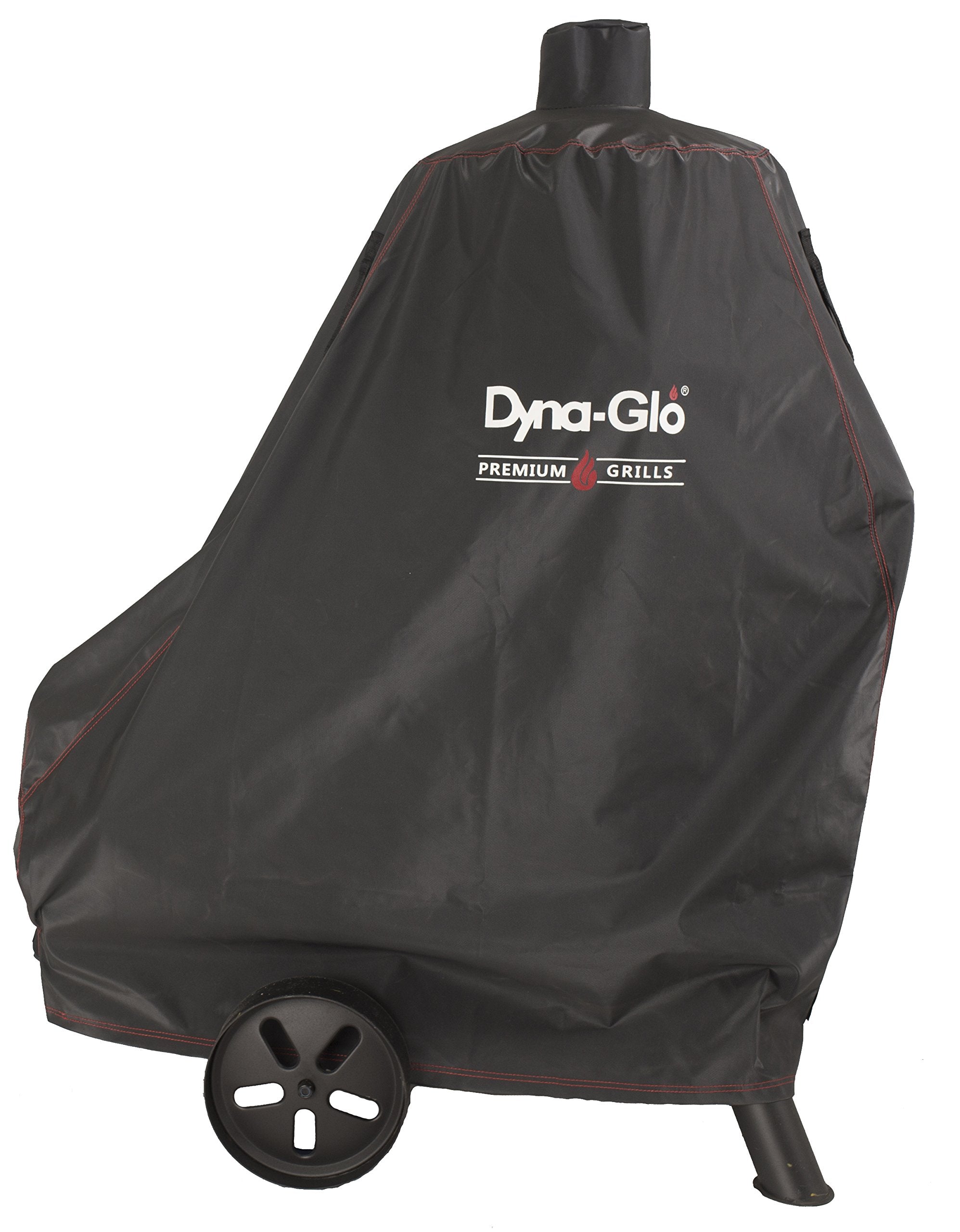 Dyna-Glo Vertical Offset Charcoal Smoker Grill Cover DG1382CSC, Fits Size Up to: 45.5in W x 18.5in D x 48.9in H, Black