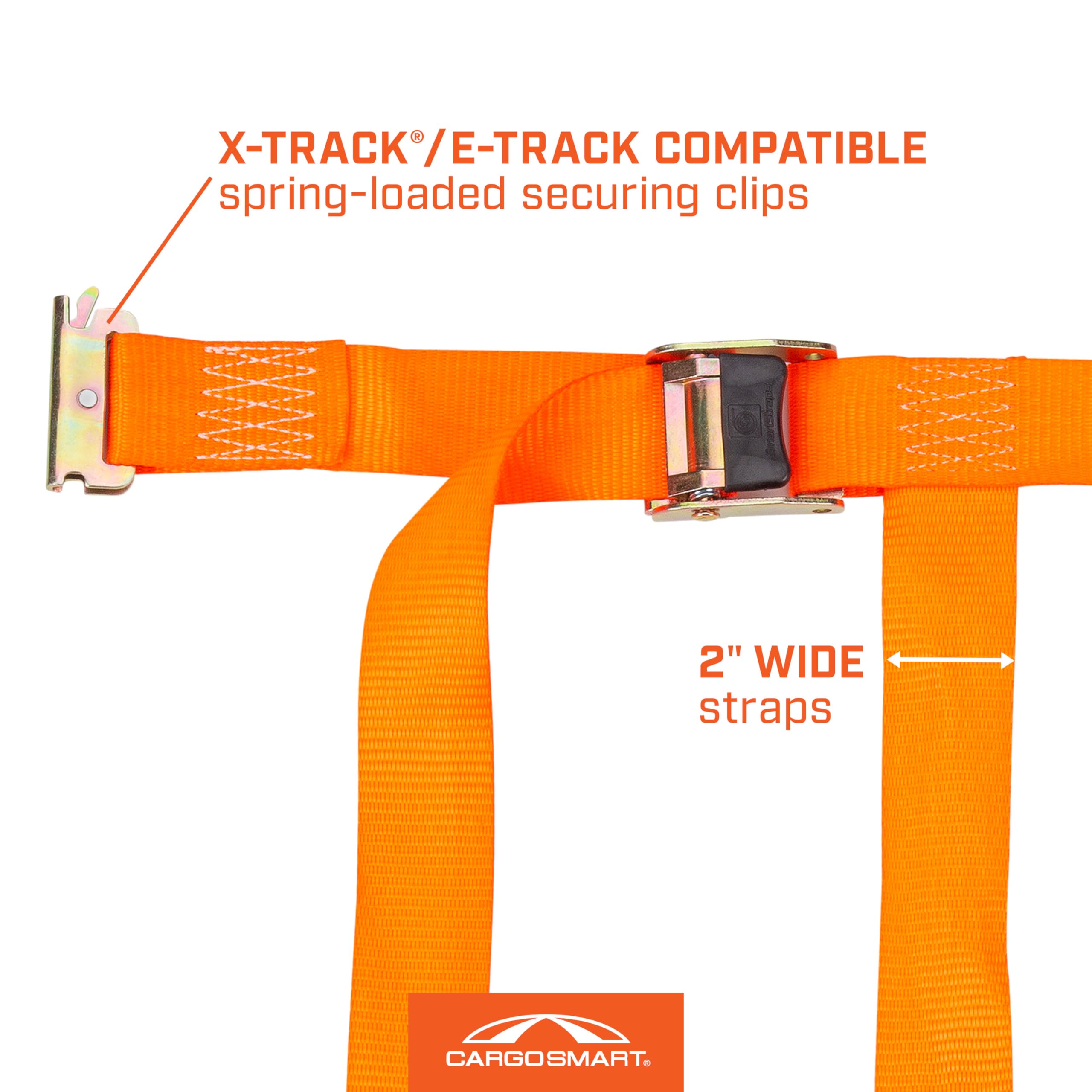 Adjustable Cargo Net CargoSmart — Connects to X-Track and E-Track Systems — 3,600lb Break Strength, 1,200lb Safe Work Load