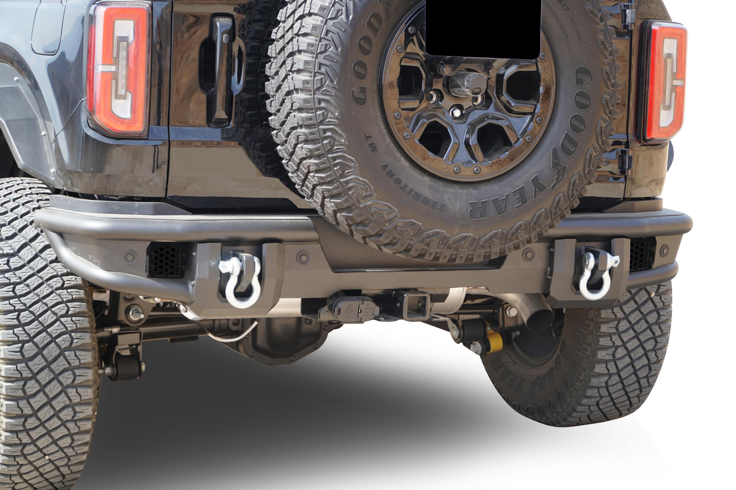 Heavy Duty Black Horse Armour Tubular Rear Bumper Tubular Matte Black Compatible with 2021-2024 Ford Bronco-ARB-FB22T