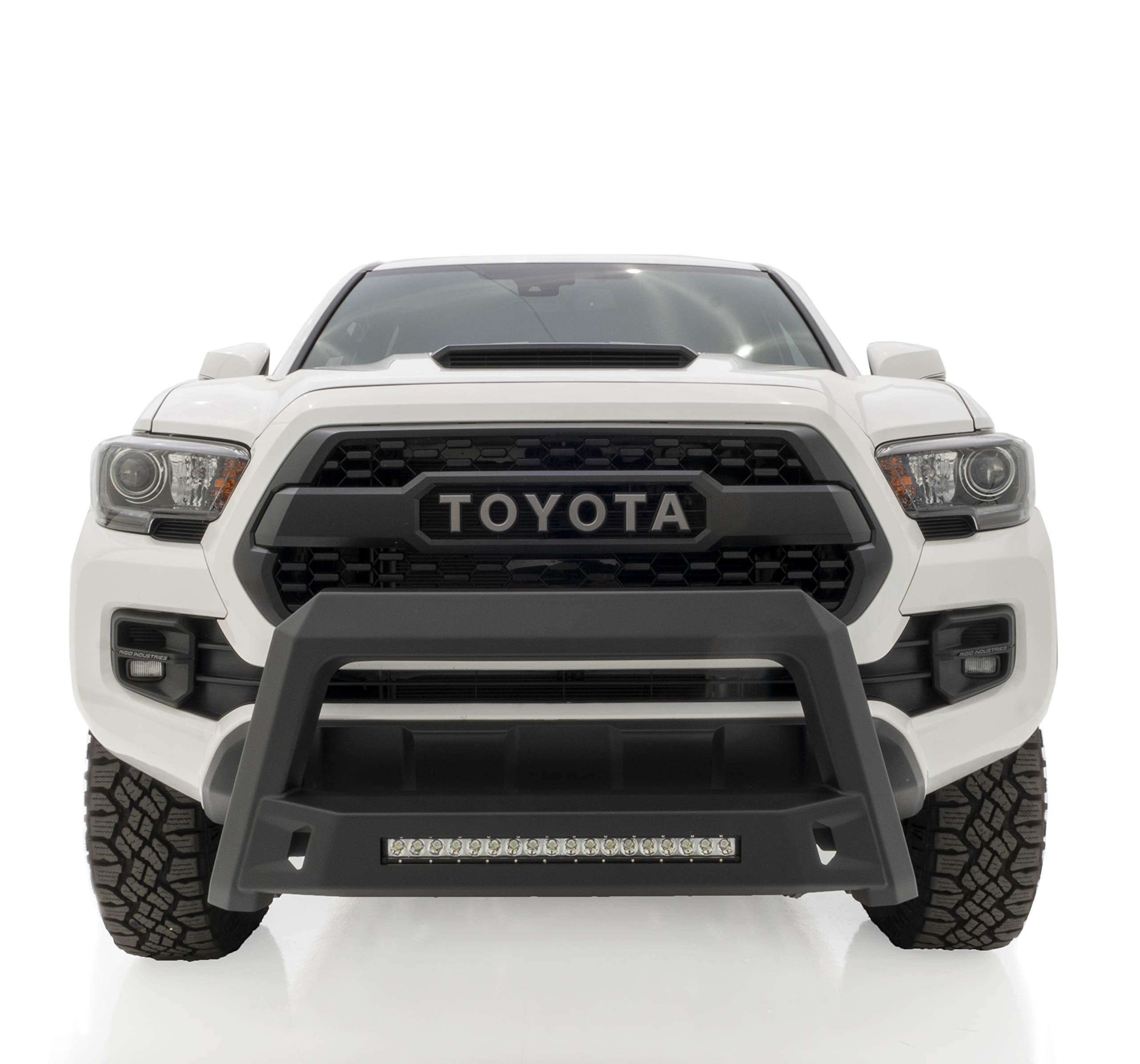 Lund 86521213 RealTruck Revolution Bull Bar with Integrated LED Light Bar, Black Steel for 2016-2019 Toyota Tacoma