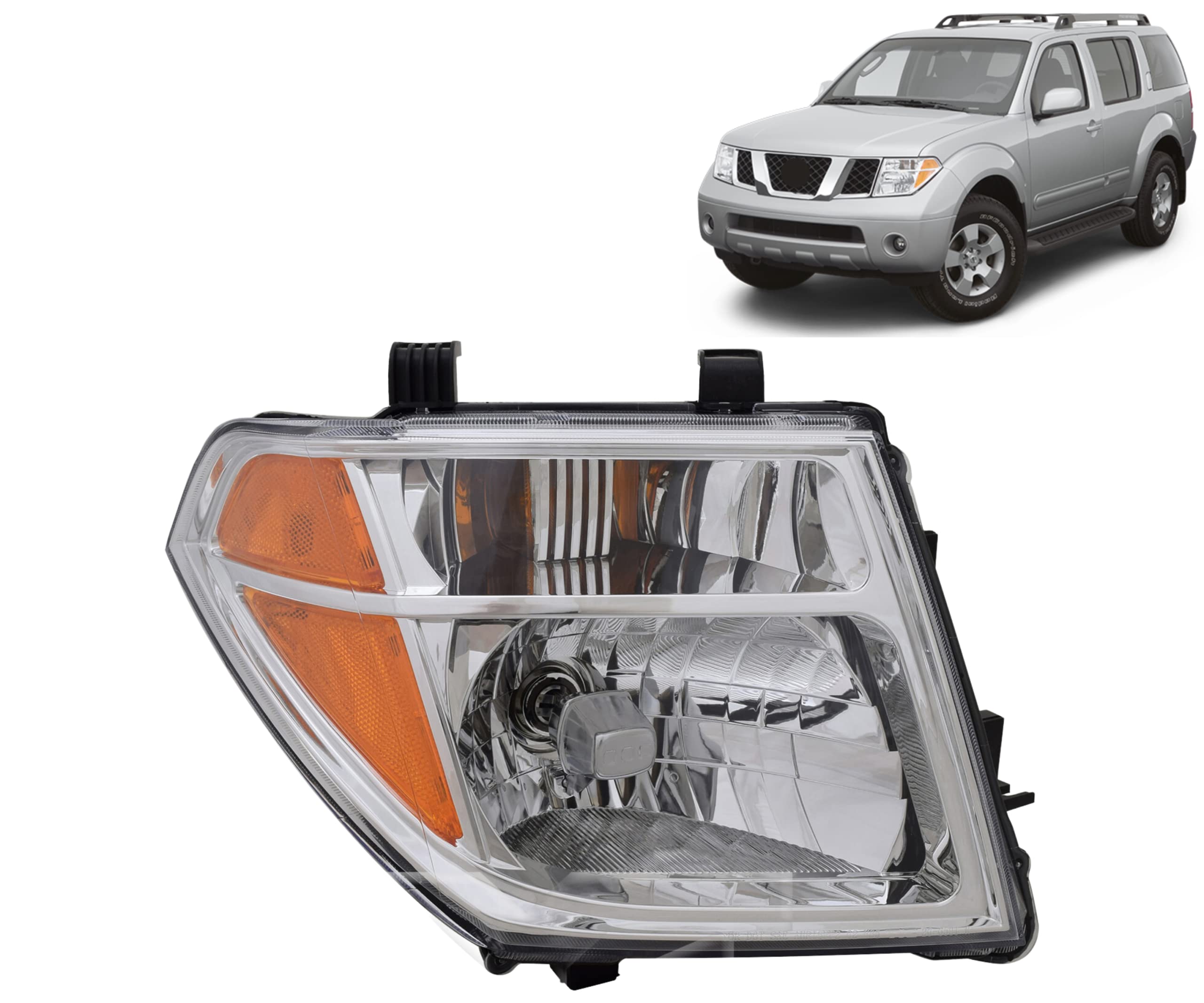 Right TYC Headlight Assembly Compatible with 2005-2008 Nissan Frontier