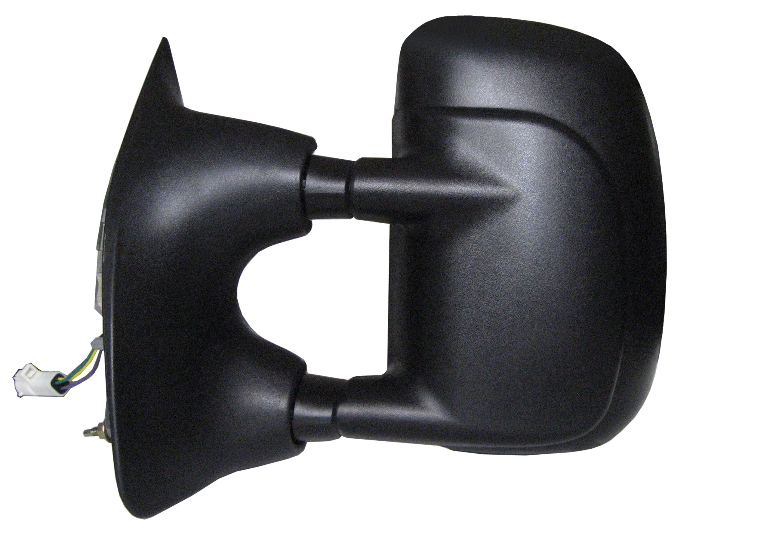 K Source Extendable Driver Side Towing Mirror for 1999-2000 F Series, Textured Black, Power Adjustable, Dual Lens, Flat Mirror, Foldaway