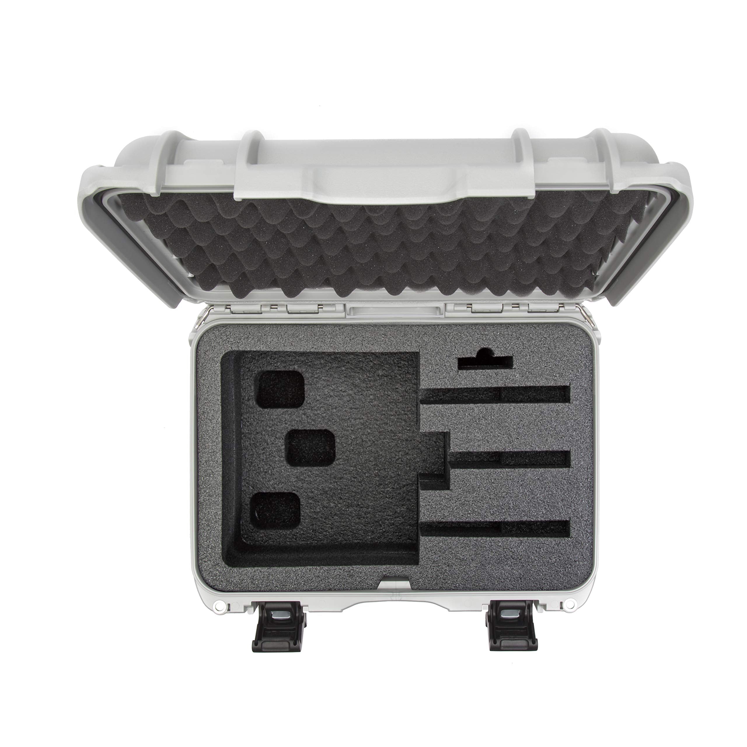 Waterproof Nanuk 918 Hard Case for Revolvers with Custom 3UP Foam Insert - Silver