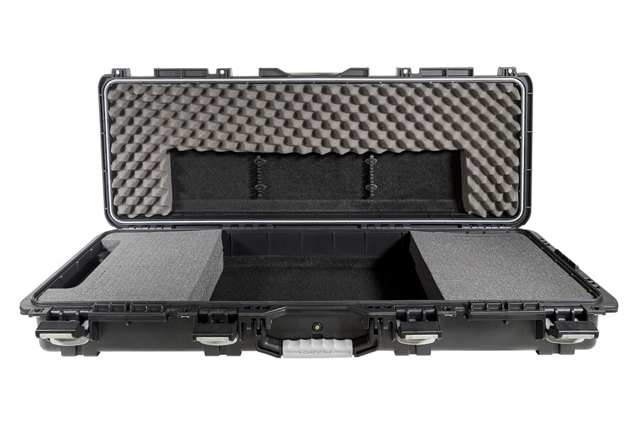 Plano 44" Field Locker Element Bow Case, Black with Gray Accents, Wheeled Archery Case Storage, Airline Approved, Waterproof Dri-Loc Seal