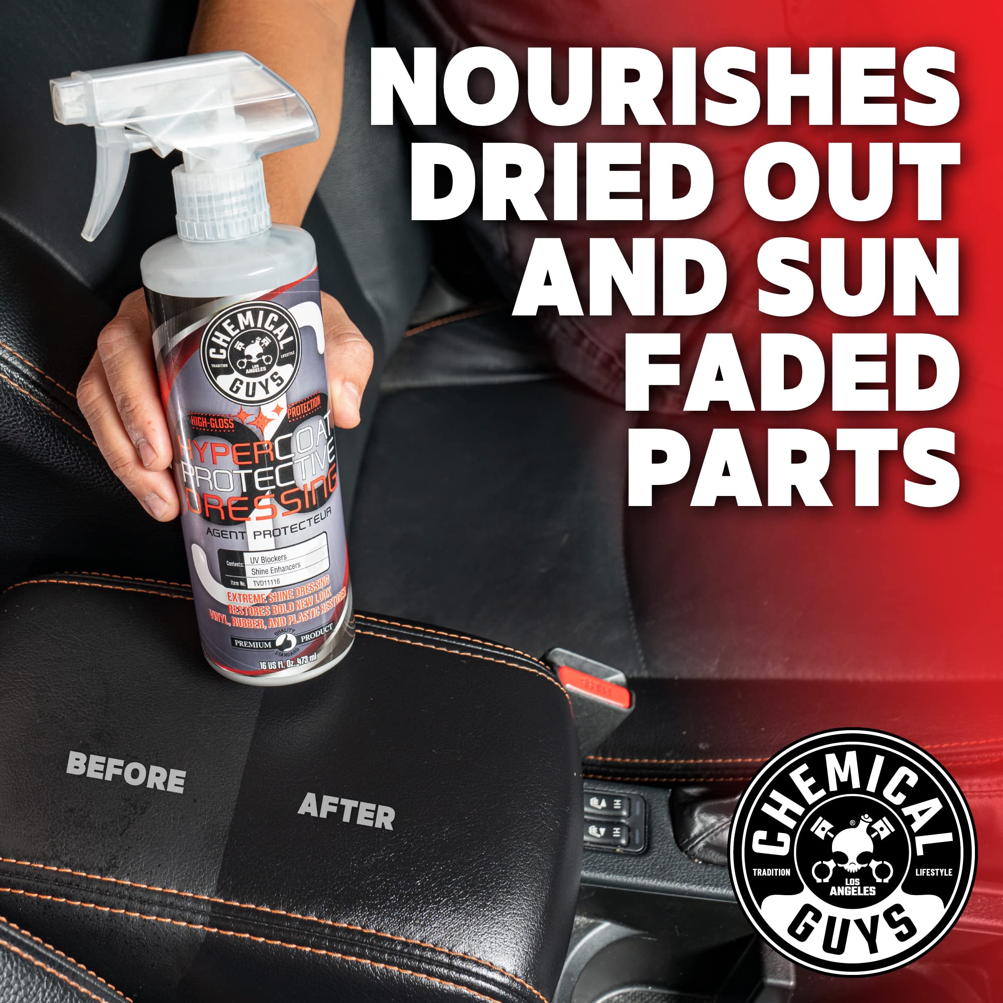 G6 HyperCoat Chemical Guys High Gloss Protectant Dressing, For Vinyl, Rubber, Plastic, Tires and Trim, Gloss Dressing Restores Shine & Protection for Cars, Trucks, Motorcycles, SUVs and RVs, 16 oz