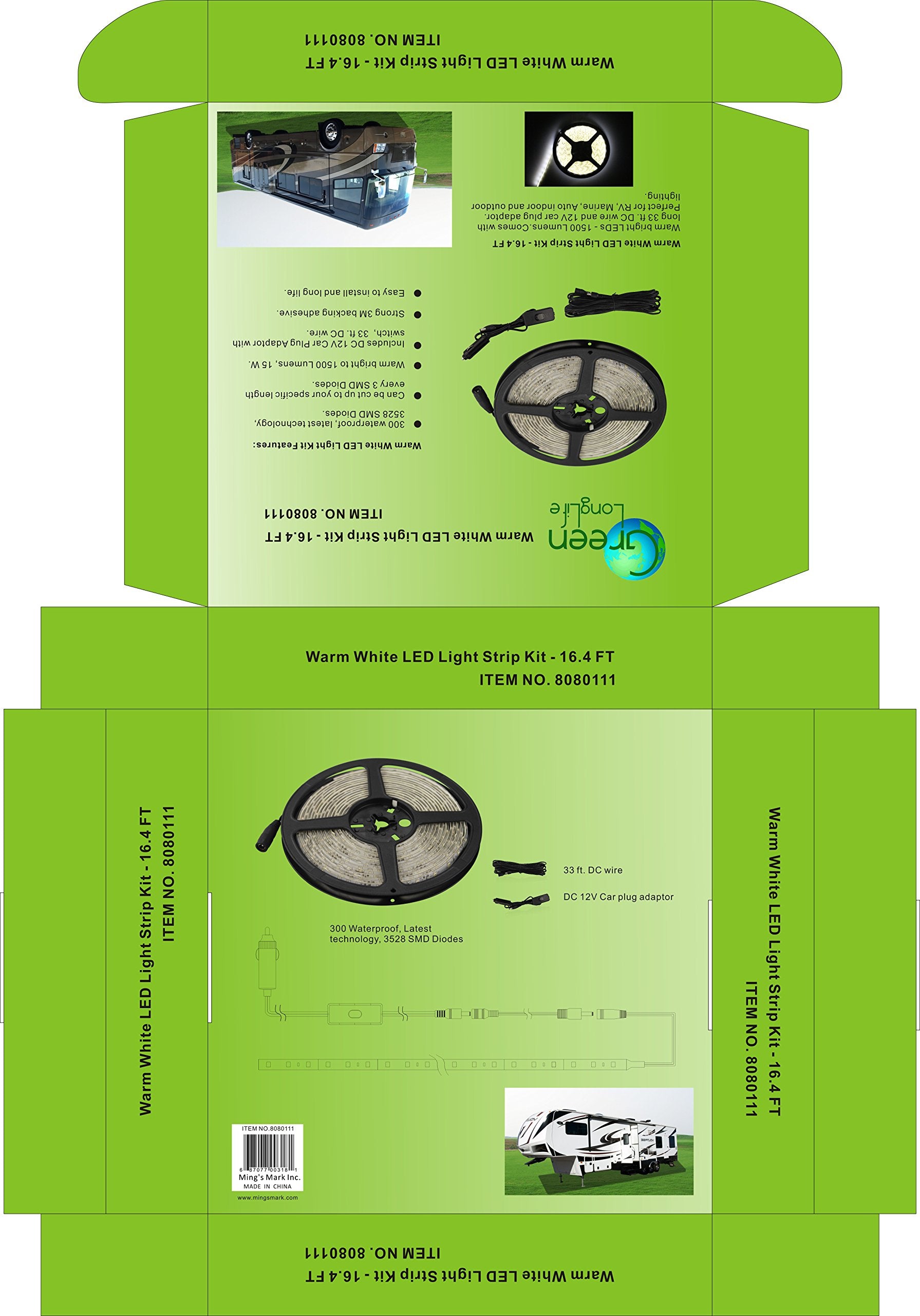 8080111 Ming's Mark Inc. Led Strip Light Kit 16.4'