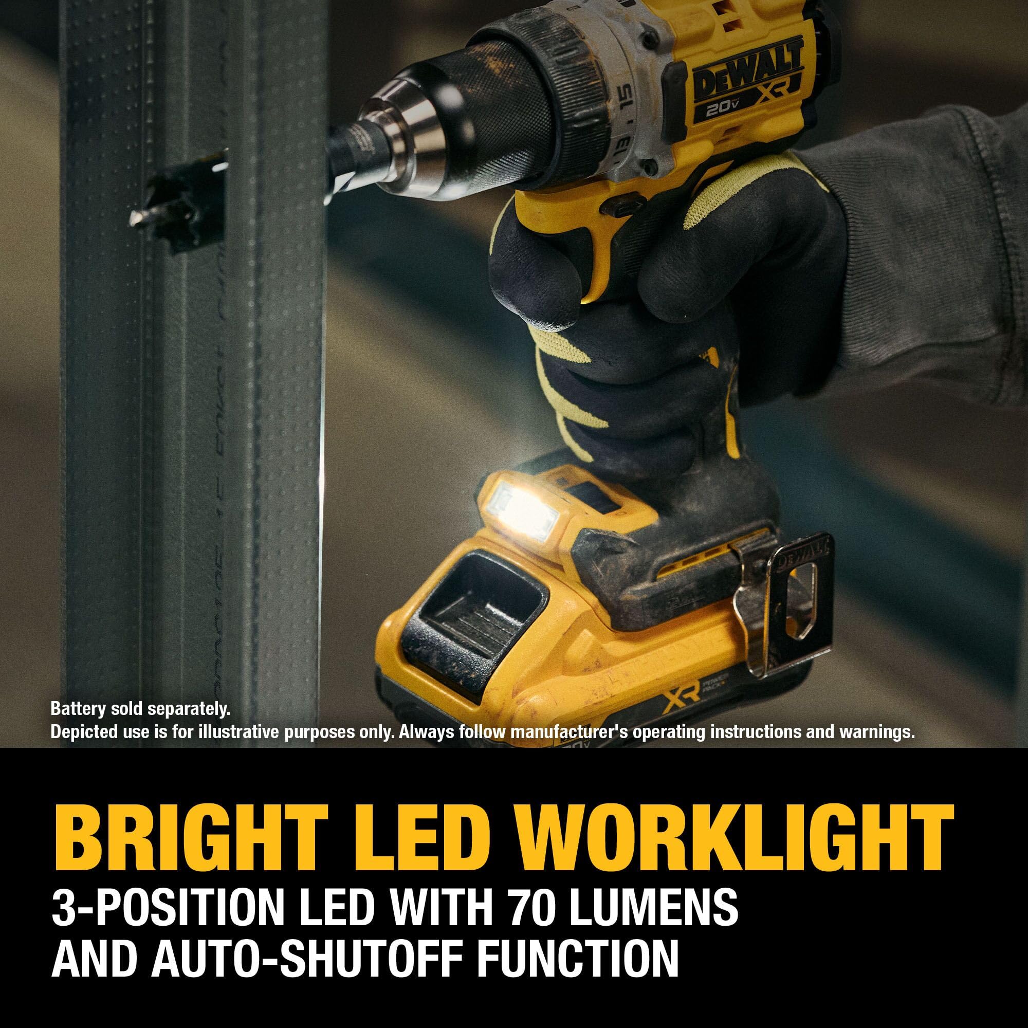 20V MAX XR DEWALT Brushless Cordless 1/2 in. Drill/Driver (Tool Only) (DCD801B)