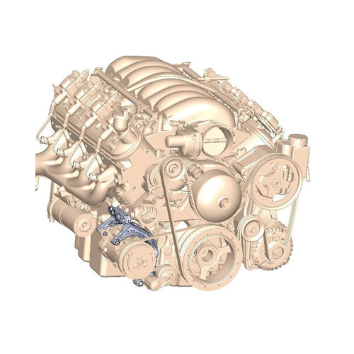 Holley Low 20-160 LS Drive System (A/C) w/Sanden SD7 Compressor - Passenger's Side