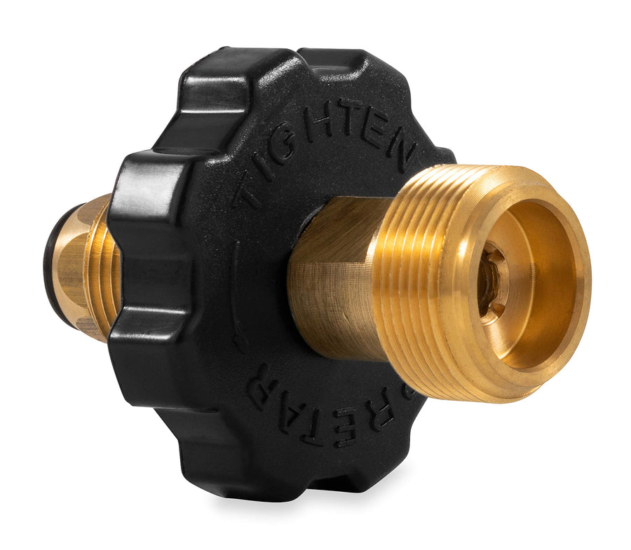 Propane Cylinder Adapter Camco 59943 - Soft Nose POL x 1"-20 Male Throwaway Cylinder Thread