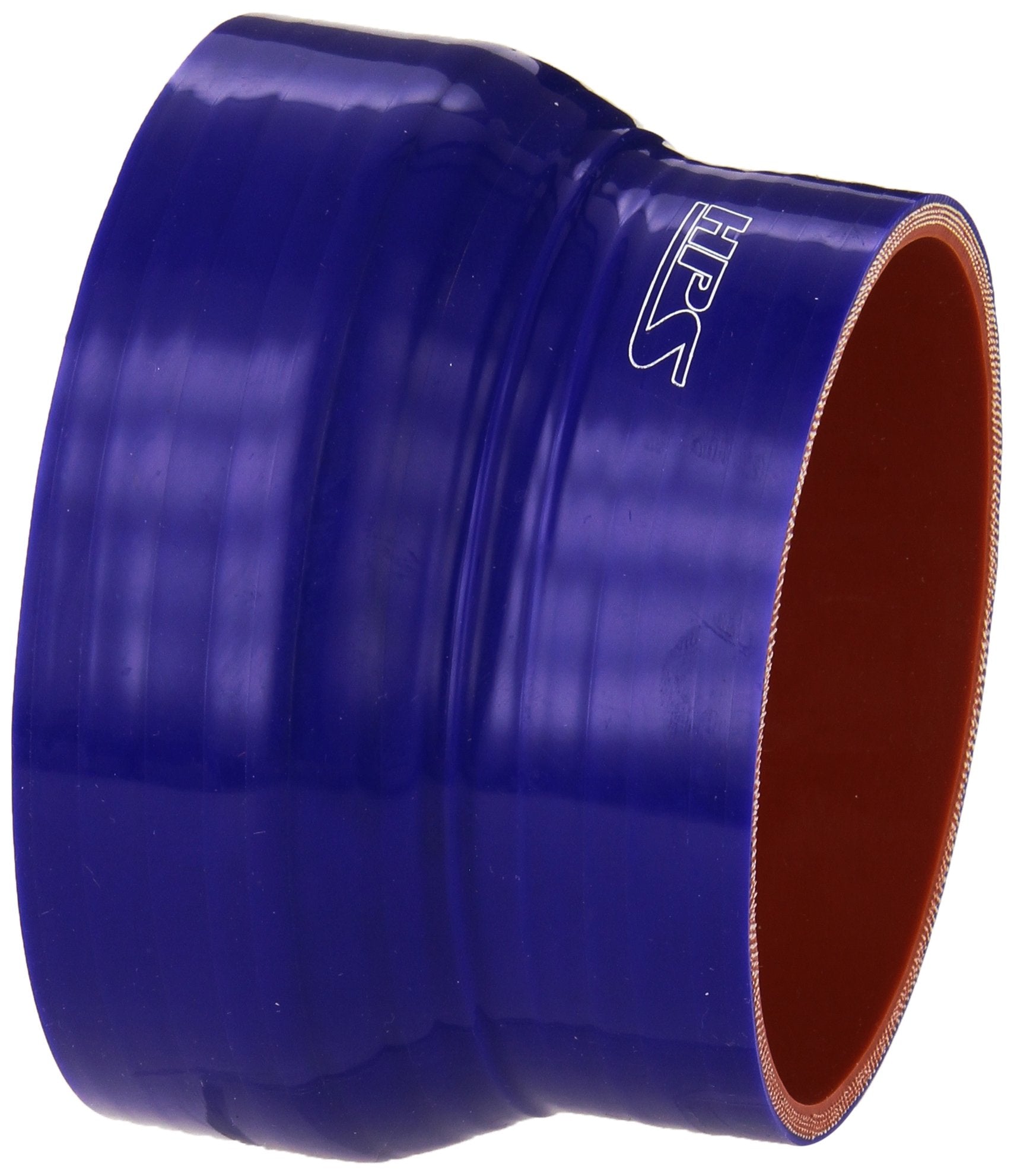 HPS Silicone HTSR-375-450-BLUE High Temperature 4-ply Reinforced Reducer Coupler Hose, 40 PSI Maximum Pressure, 3" Length, 3-3/4" > 4-1/2" ID, Blue