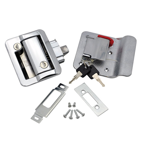 FIC Travel Trailer Lock Fastec 43610-00-SP with Deadbolt - Chrome