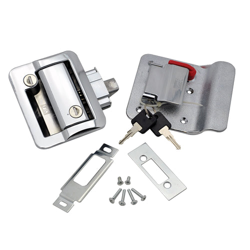 FIC Travel Trailer Lock Fastec 43610-00-SP with Deadbolt - Chrome