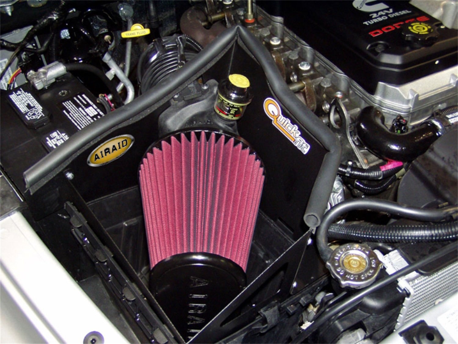 Cold Air Intake System AIRAID by K&N: Increased Horsepower, Cotton Oil Filter: Compatible with 2003-2004 DODGE (Ram 2500, Ram 3500) AIR-300-128