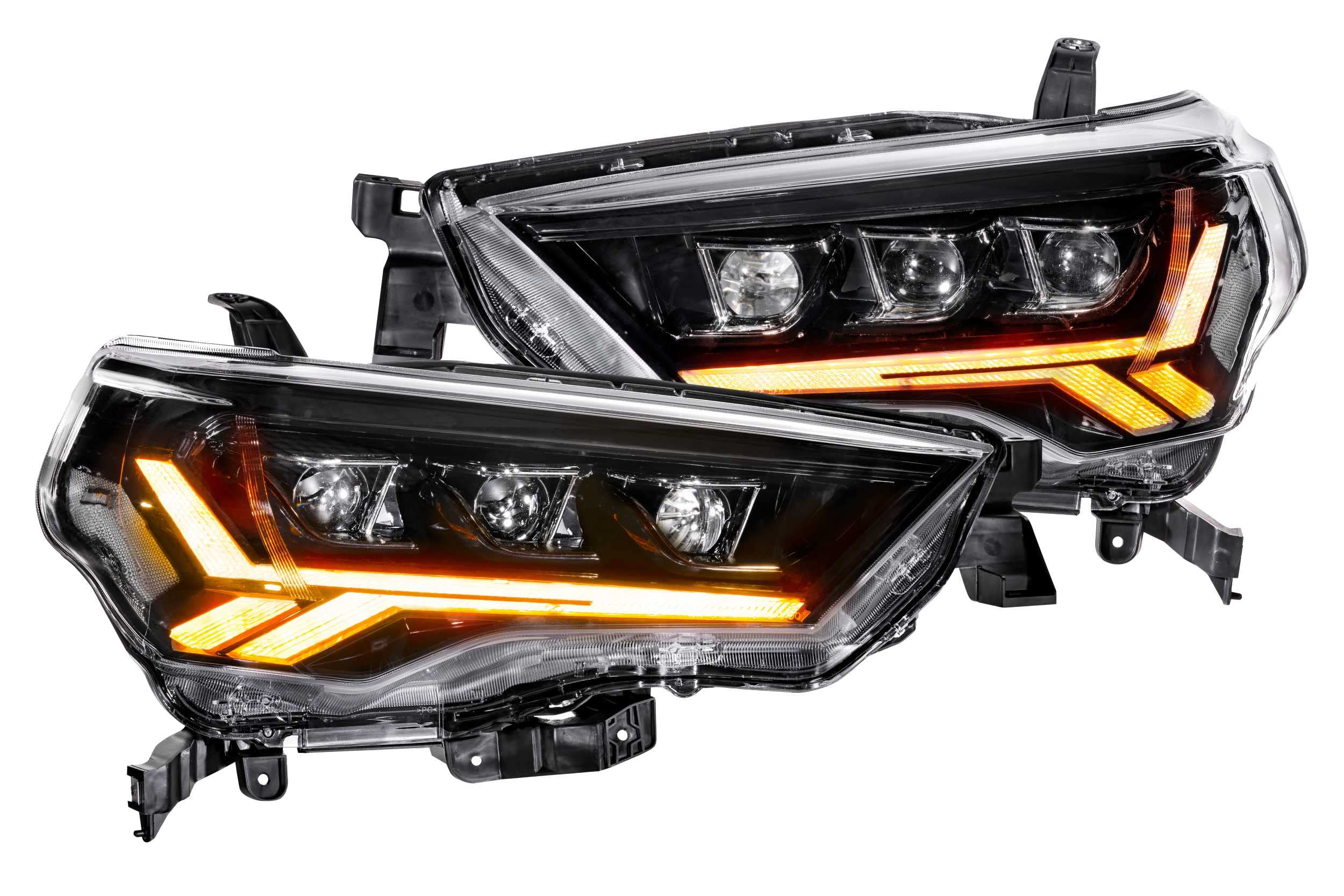 Carbide LED Headlights GTR Lighting Fits 14-20 Toyota 4Runner (Pair/Amber Sidemarker)