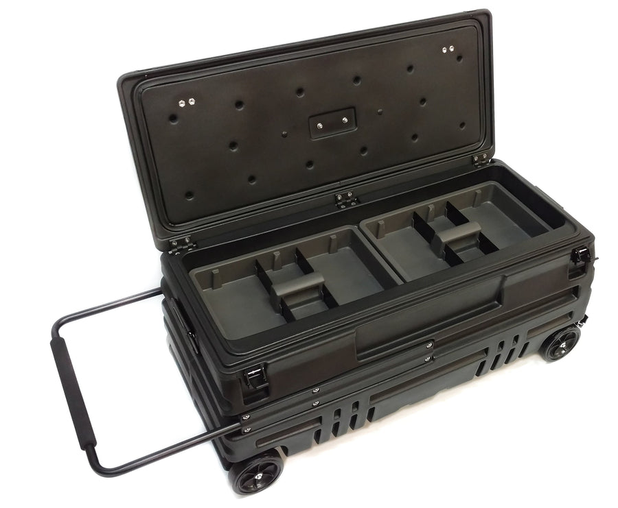 Portable DU-HA Squad Box, Truck/SUV/Jeep Storage with Manual Latch & Slide Bracket, Black, Part #70670