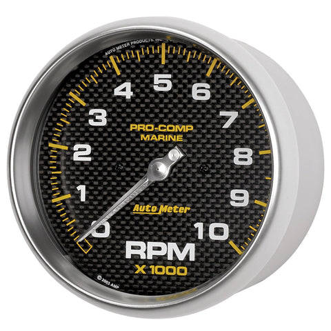 Tachometer, AutoMeter Gauge, 5", 10K RPM, Marine Carbon Fiber (200801-40), Multi