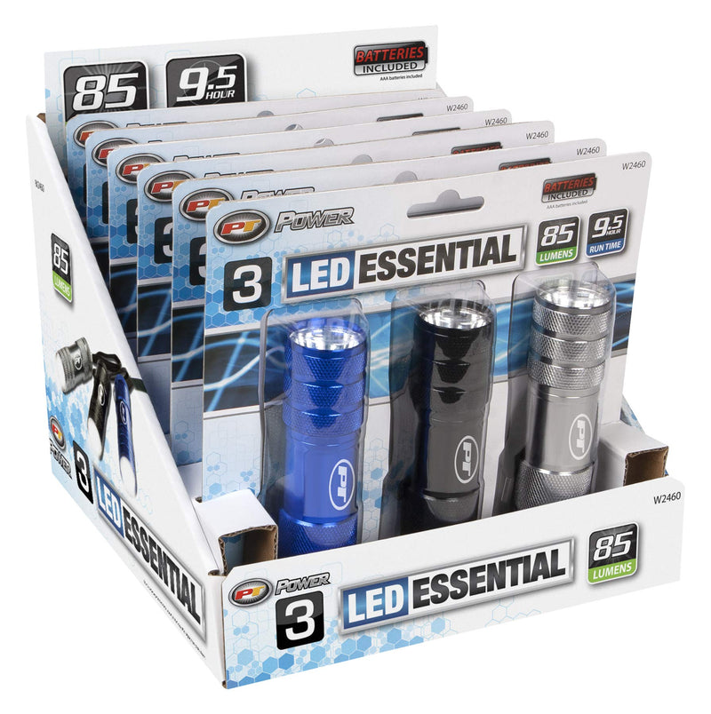 W2460 Performance Tool High Power L.E.D. Flashlights, 3 Pack (Sold as 1 Flashlight pack)