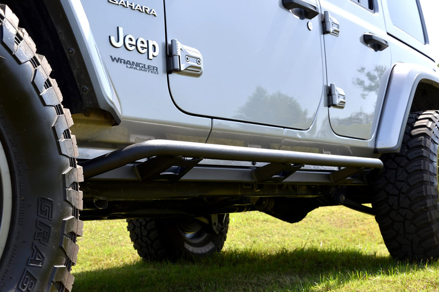 Trail Sliders RealTruck for Ford Bronco | Full Length, Heavy Duty 2" Tubing, Textured Black | TSF214B-TX | Fits 2021 - 2025 Ford Bronco 4 Door