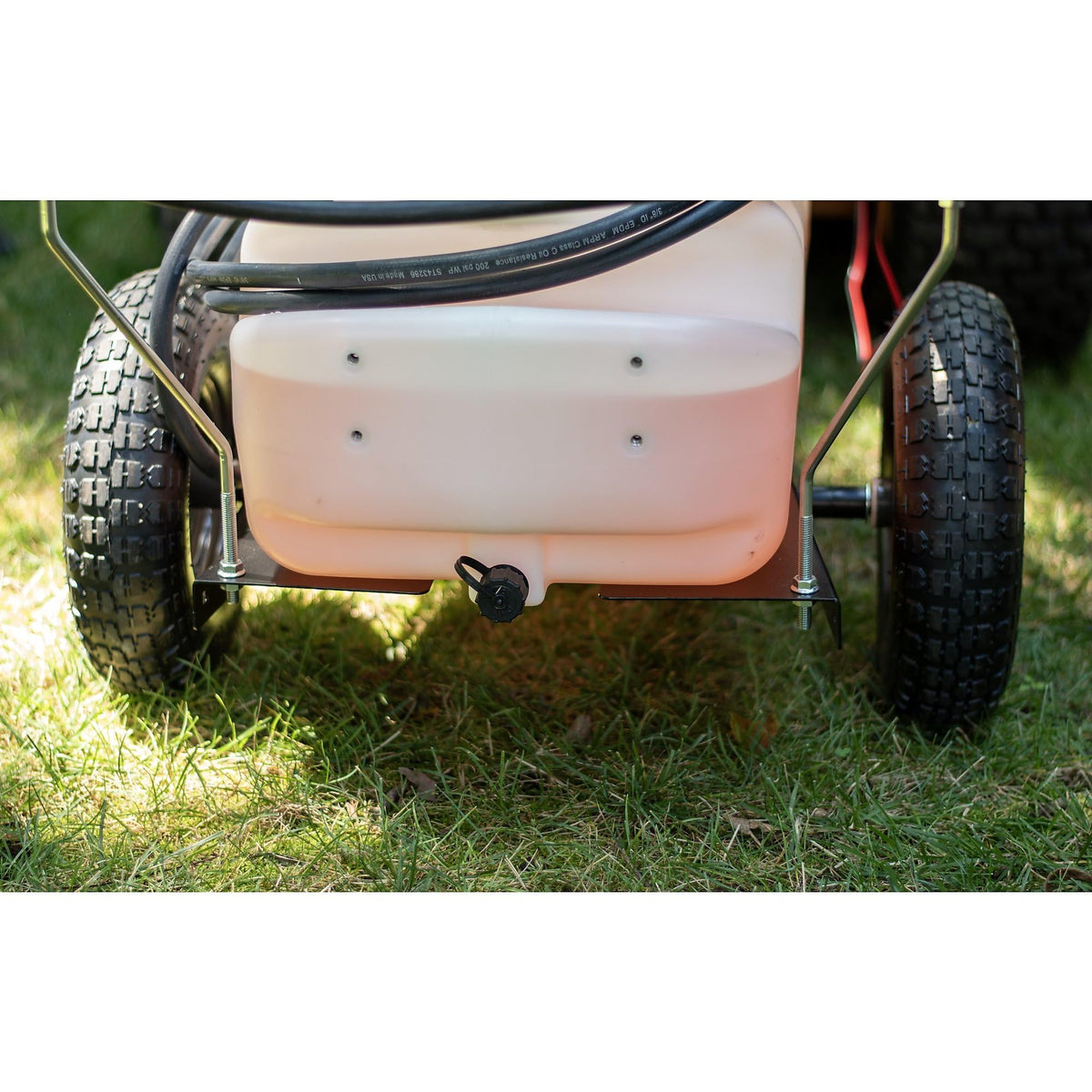 Tow-Behind Agri-Fab 45-0615 Sprayer with Boom and Spray Wand 15 - Gallon Capacity, 1.6 GPM, 100 PSI Sprayer Pump
