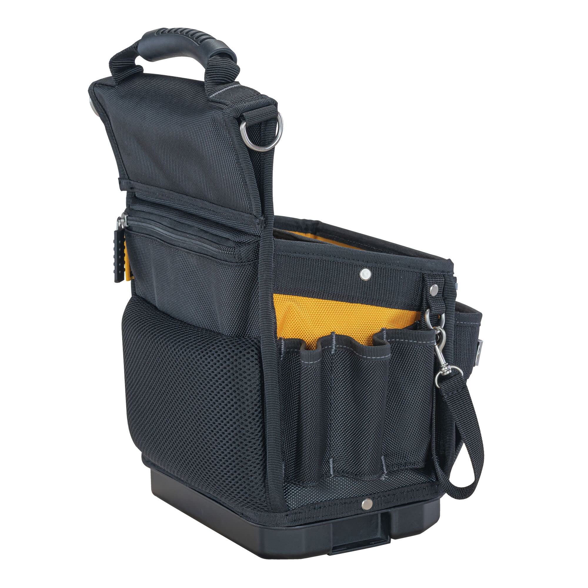 DEWALT Easy Access Tool Bag, Small Tool Pouch with Hard Bottom and Carrying Strap (DWST17624)