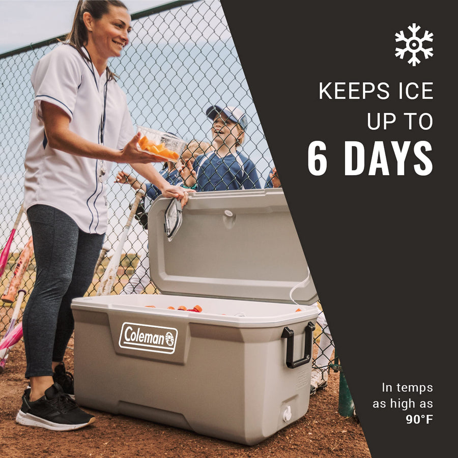Coleman Insulated Classic Series Portable Cooler, Leak-Resistant Outdoor Hard Cooler Keeps Ice up to 5 Days, 52/70/120/150 Quart