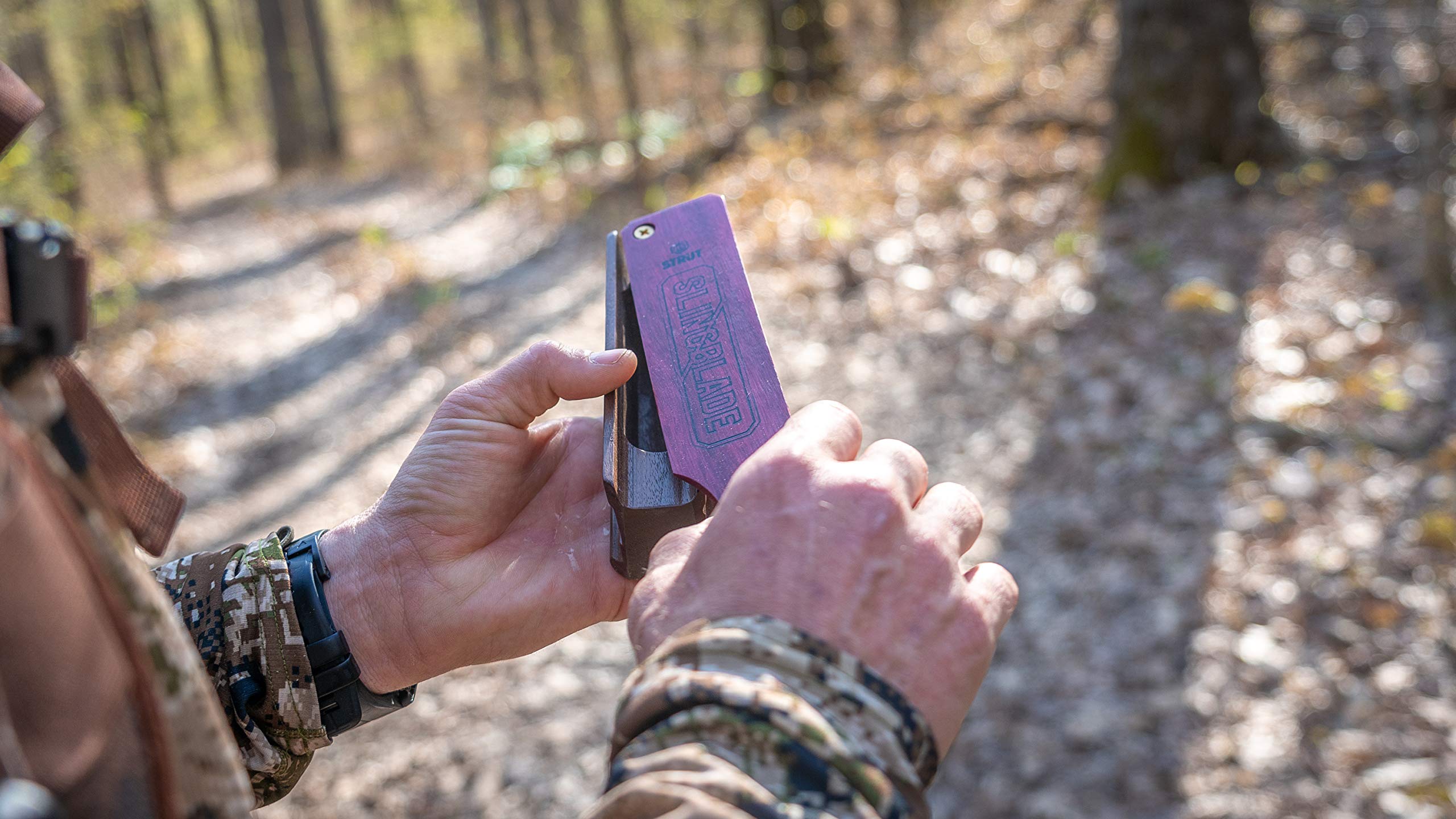 Hunters Specialties Slingblade HS Strut Turkey Clucks Cutts Yelps Purrs High Pitch Hunting Single-Sided Box Call, Brown