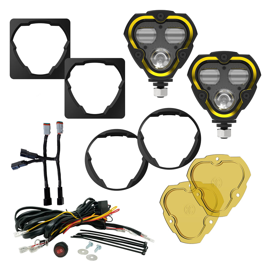 3 FLEX ERA® Dual Mode SAE Fog Lights - 2-Light Master Kit - Aftermarket Bumpers
