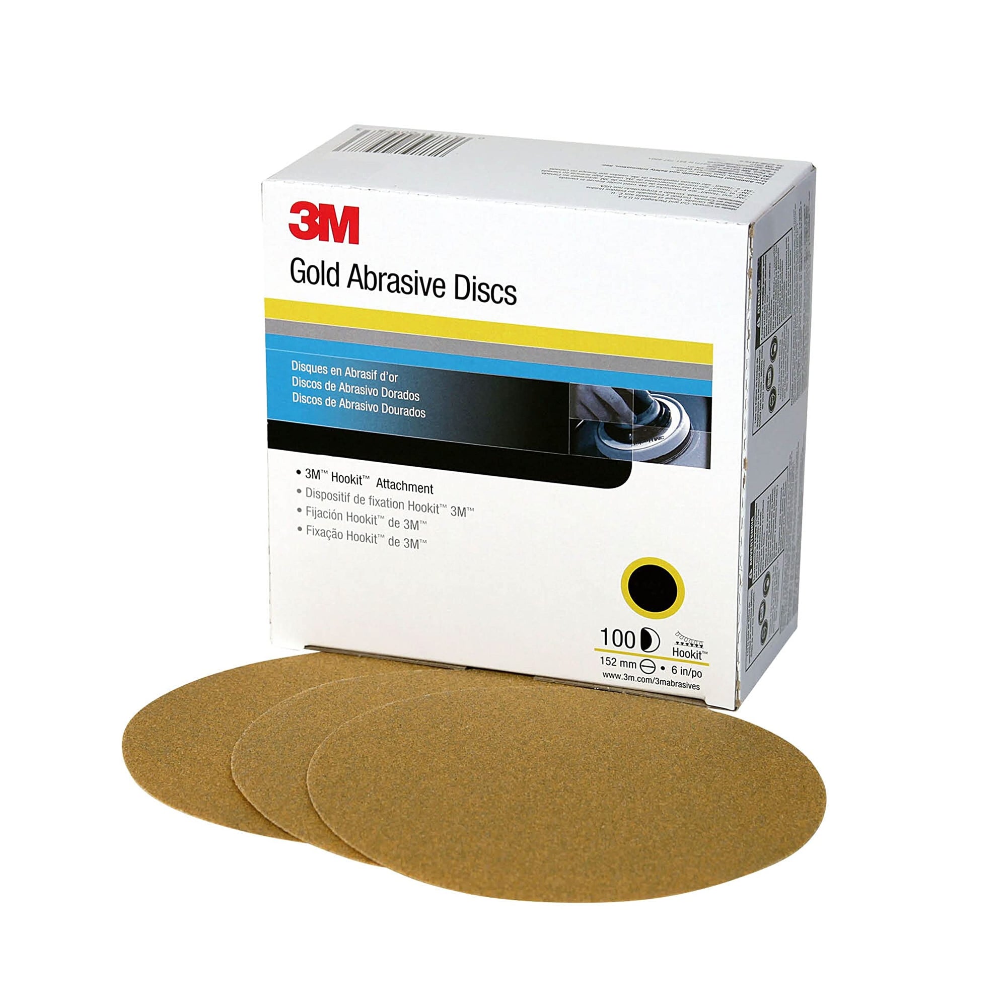 3M Finishing Film Hookit Abrasive Disc 00950, 6 in, 1500+ Grade, 100 Pack, Clear Coat Sanding, Paint Finishing, Defect Removal, Tear Resistant