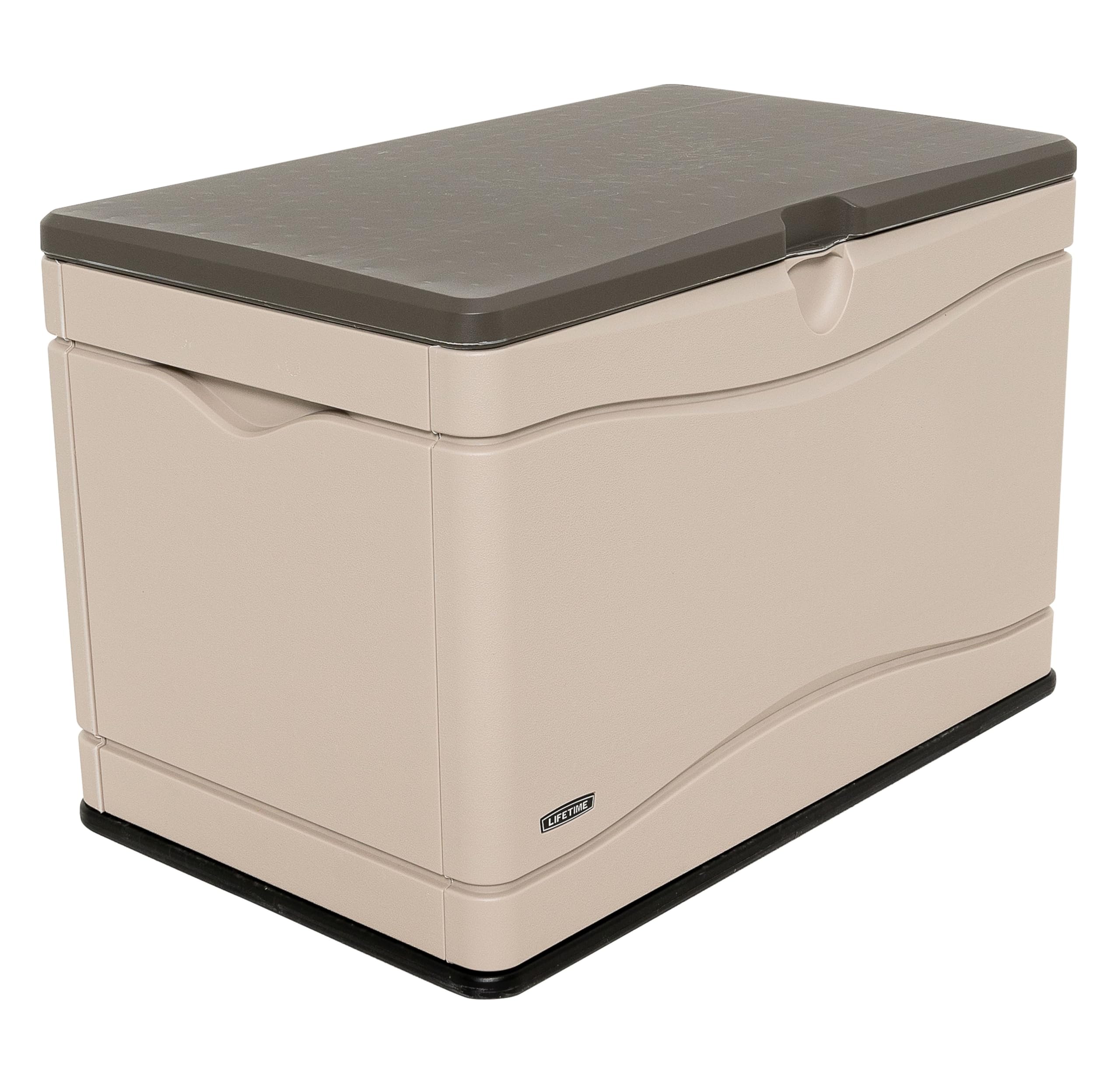 60103 LIFETIME Deck Storage Box, 80 Gallon, Desert Sand/Brown