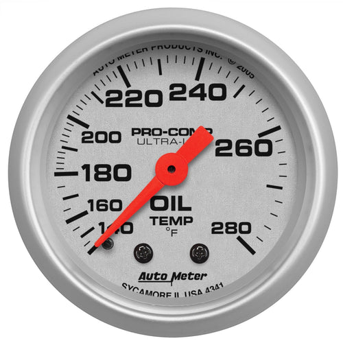 Auto Meter Ultra-Lite 4341 Mechanical Oil Temperature Gauge